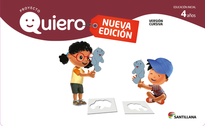 Carpeta Quiero 4 Años Cursiva. Nivel Inicial. Santillana (Nueva Edición)