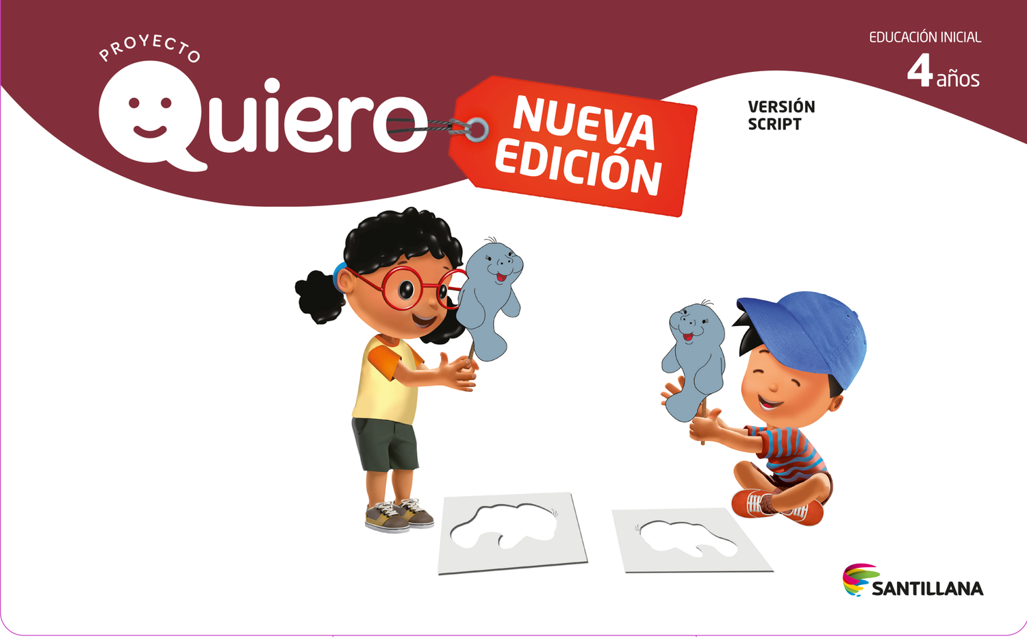 Carpeta Quiero 4 Años Script. Nivel Inicial. Santillana (Nueva Edición)