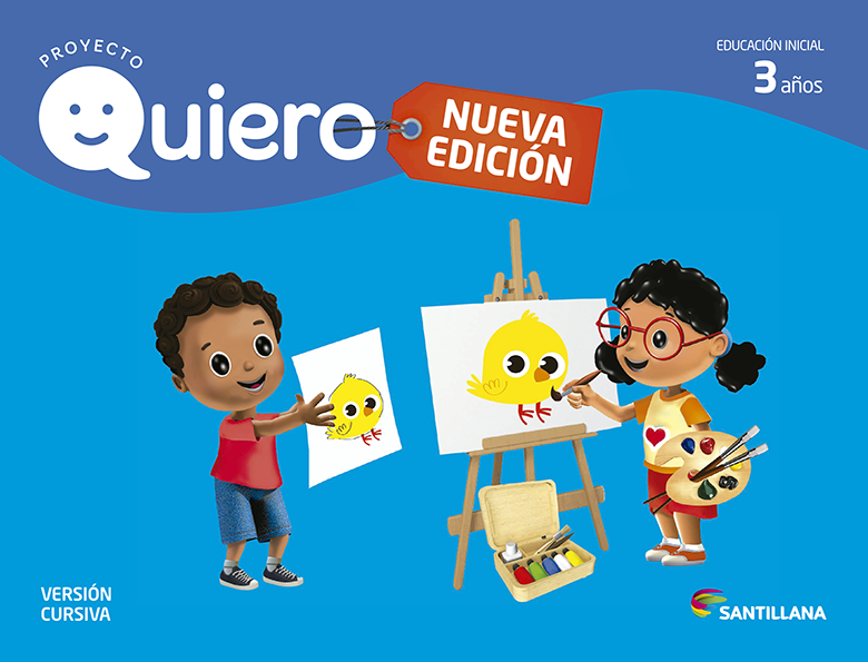 Quiero 3 Años Cursiva. Nivel Inicial. Santillana (Nueva Edición)