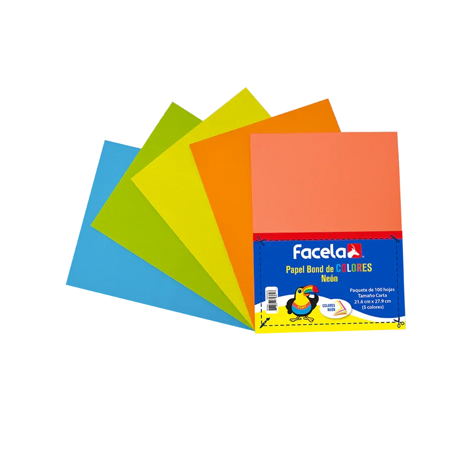Papel Bond Facela Colores Intensos Surtidos 50/1