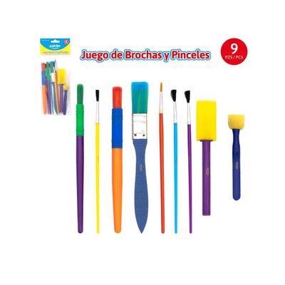 Juego de Pinceles y Esponjas 9/1 Pointer