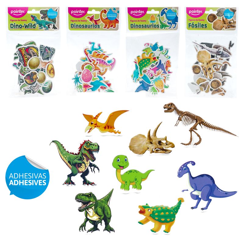 Figuras Foami Adhesivas de Dinosaurios, Pointer