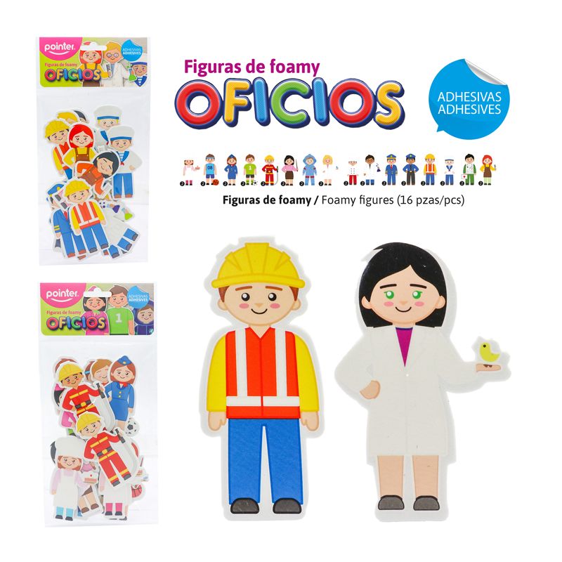 Figuras Foami Adhesivas de Profesiones, Pointer
