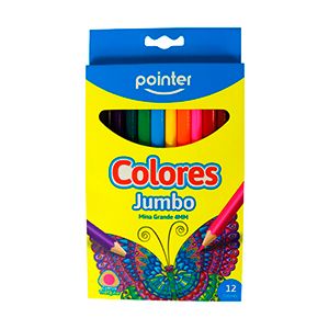 Lapices de Colores Largos (Jumbo) Triangular  12/1 Pointer