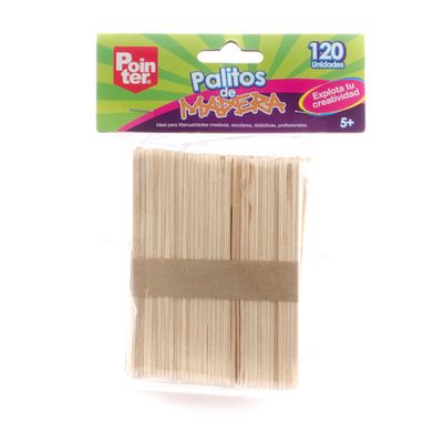 Palitos de Madera Natural 120/1 Pointer (baja lenguas)