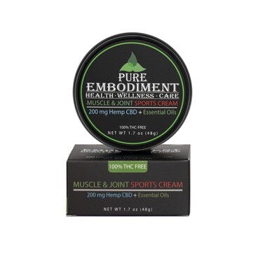 Pure Embodiment - 200mg CBD Muscle & Joint Sports Cream 1.7oz
