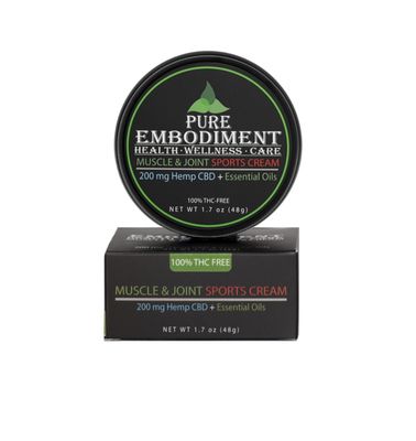 Pure Embodiment - 200mg CBD Muscle &amp; Joint Sports Cream 1.7oz