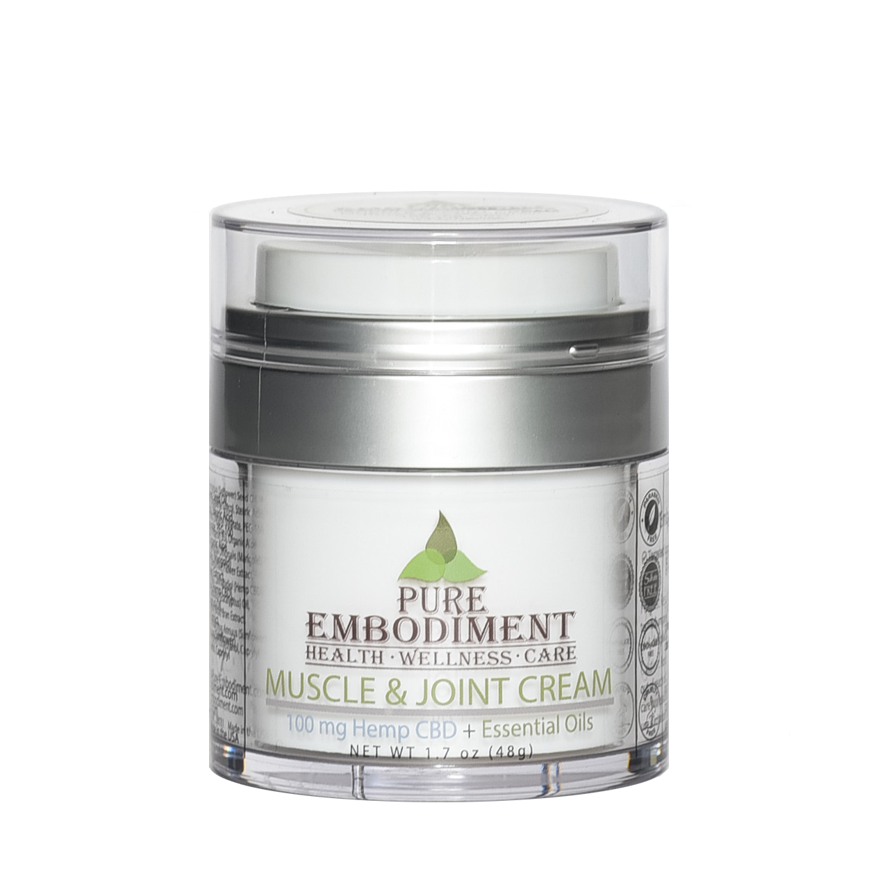 Pure Embodiment - 100mg CBD Muscle &amp; Joint Cream 1.7 oz