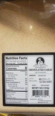GRANULATED GARLIC 5LB