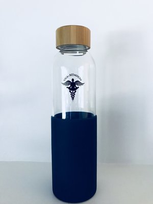 Glass Water Bottle with Bamboo Lid Glass Water Bottle with Bamboo Lid