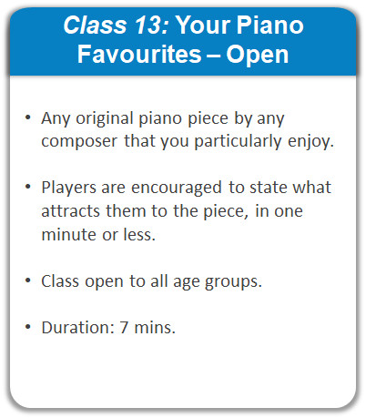 Class 13: Your Piano Favourites - Open