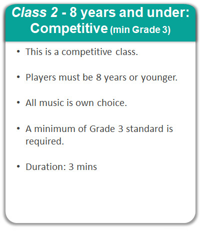 Class 2: 8 years and Under: Competitive