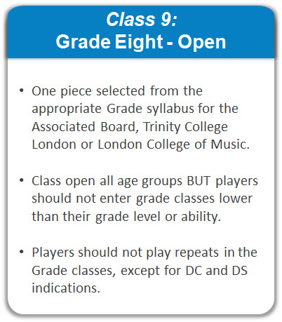 Class 9: Grade Eight - Open