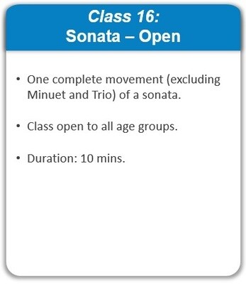 Class 16: Sonata - Open