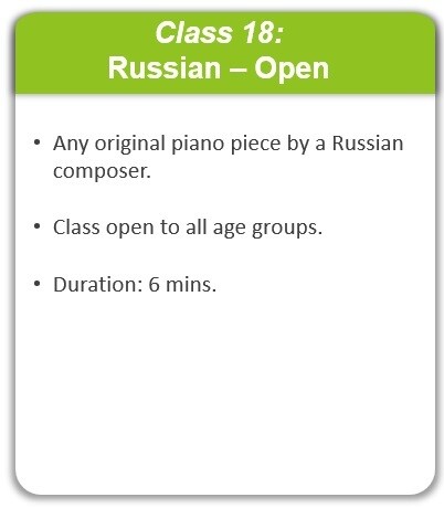 Class 18: Russian - Open