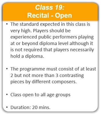 Class 19: Recital - Open