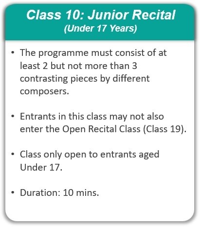 Class 10: Junior Recital - Under 17 years