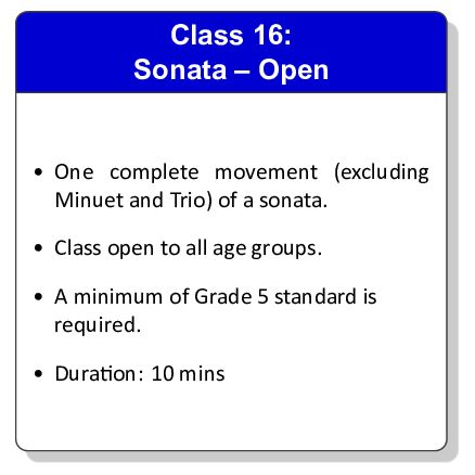 Class 16: Sonata - Open