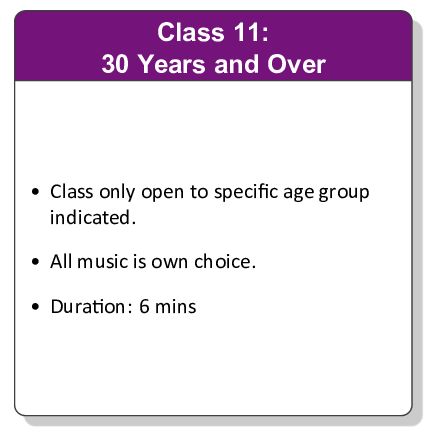 Class 11: 30 years and over