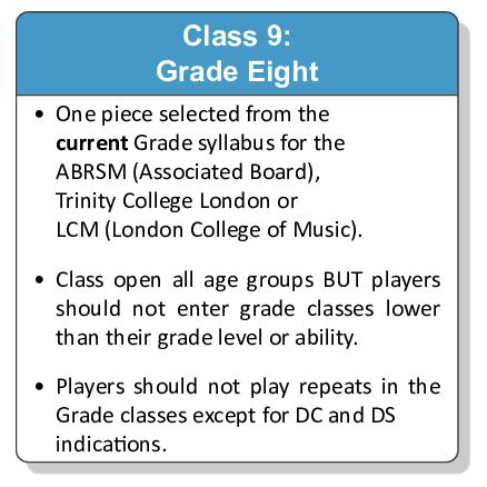 Class 9: Grade Eight