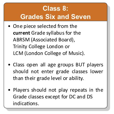 Class 8: Grades Six and Seven