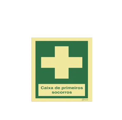 Sinaletica Caixa de Primeiros Socorros - Fotoluminescente 150x200 Sinaletica Caixa de Primeiros Socorros - Fotoluminescente 150x200