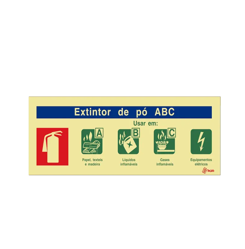 Sinaletica Agente Extintor Abc - Fotoluminescente 240x85 Sinaletica Agente Extintor Abc - Fotoluminescente 240x85