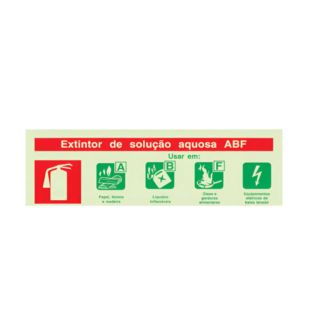 Sinaletica Agente Extintor Abf - Fotoluminescente 240x85