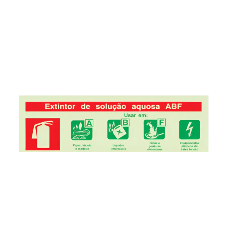 Sinaletica Agente Extintor Abf - Fotoluminescente 240x85