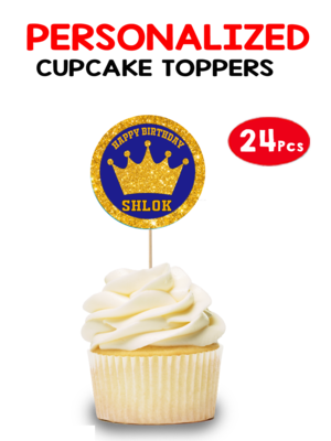 Royal Prince Cupcake Topper - Design# 2 (24 Pcs)