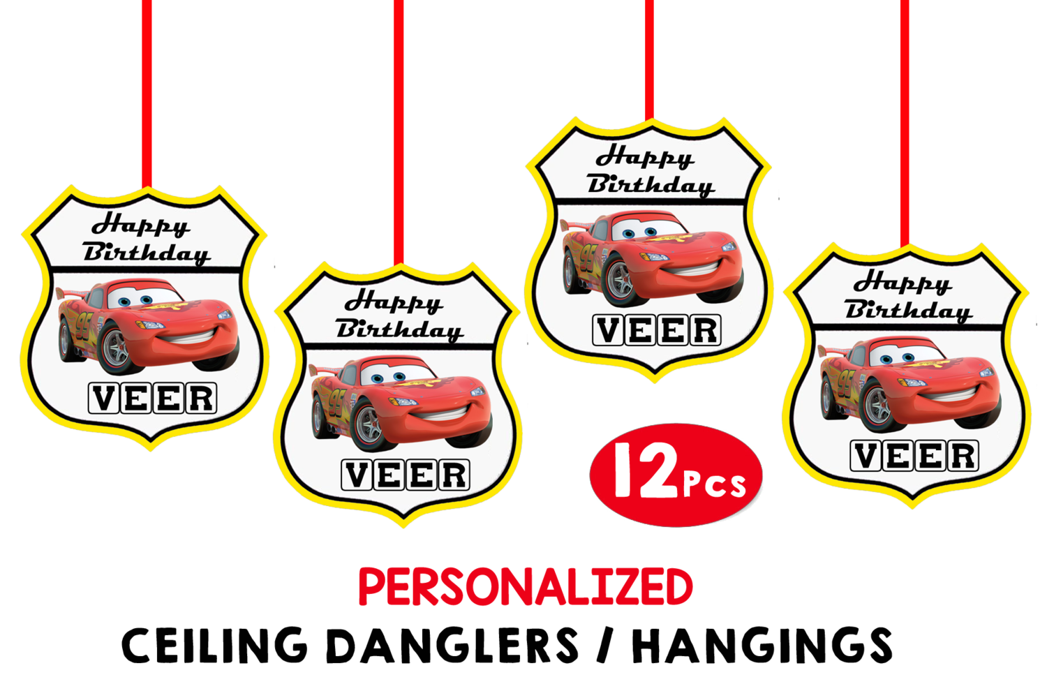 Car Ceiling Hangings / Danglers (12 Pcs)
