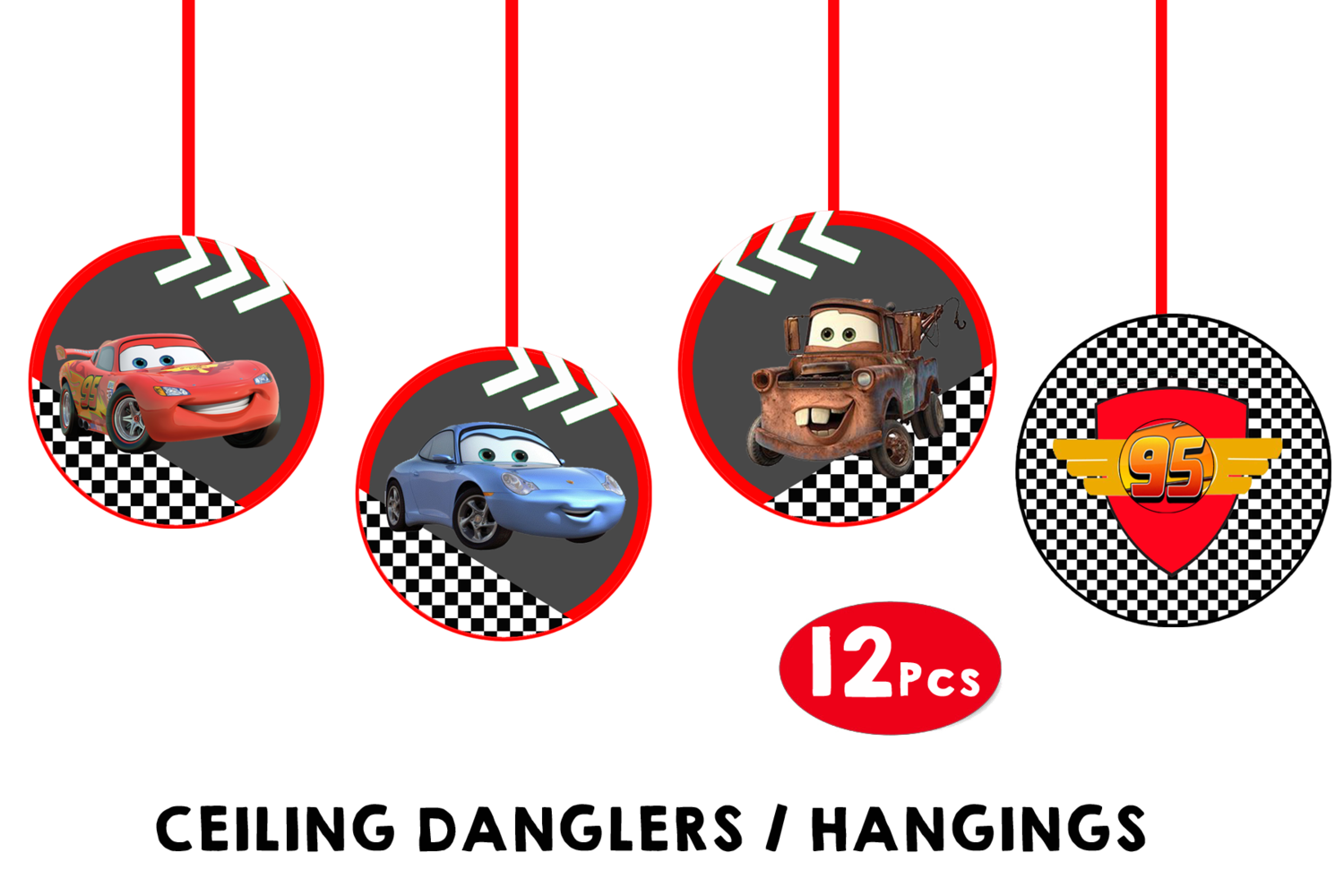 Car Ceiling Hangings / Danglers (12 Pcs) Non-Customised