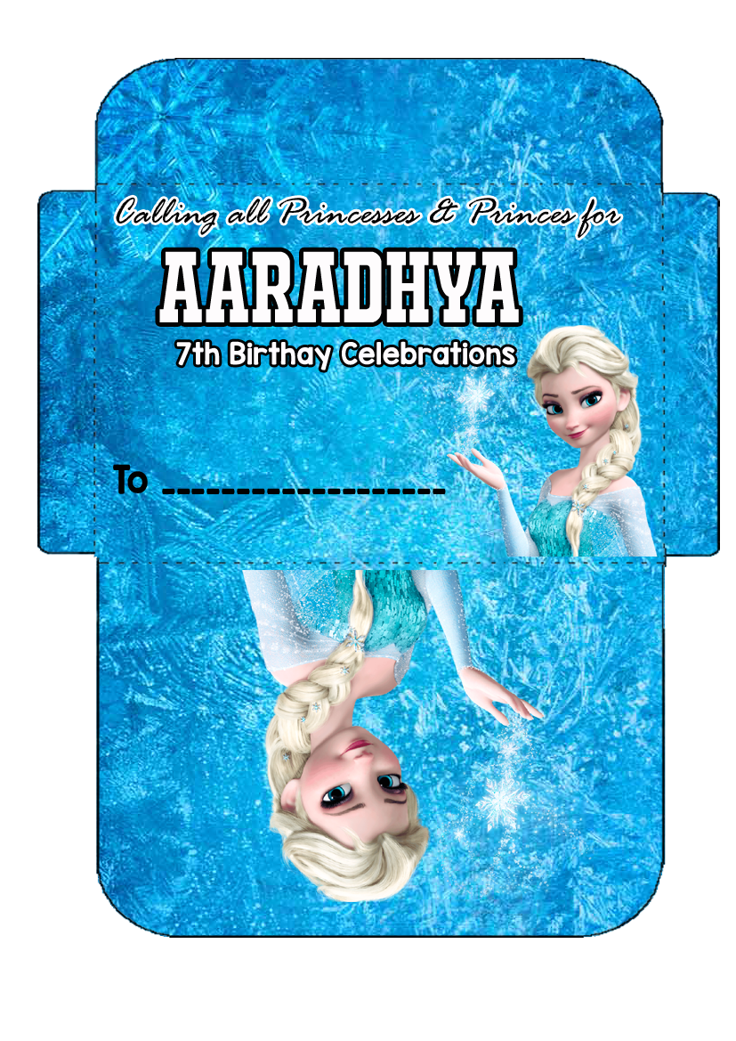 Frozen Elsa Invitation Card Envelopes (16 Pcs)