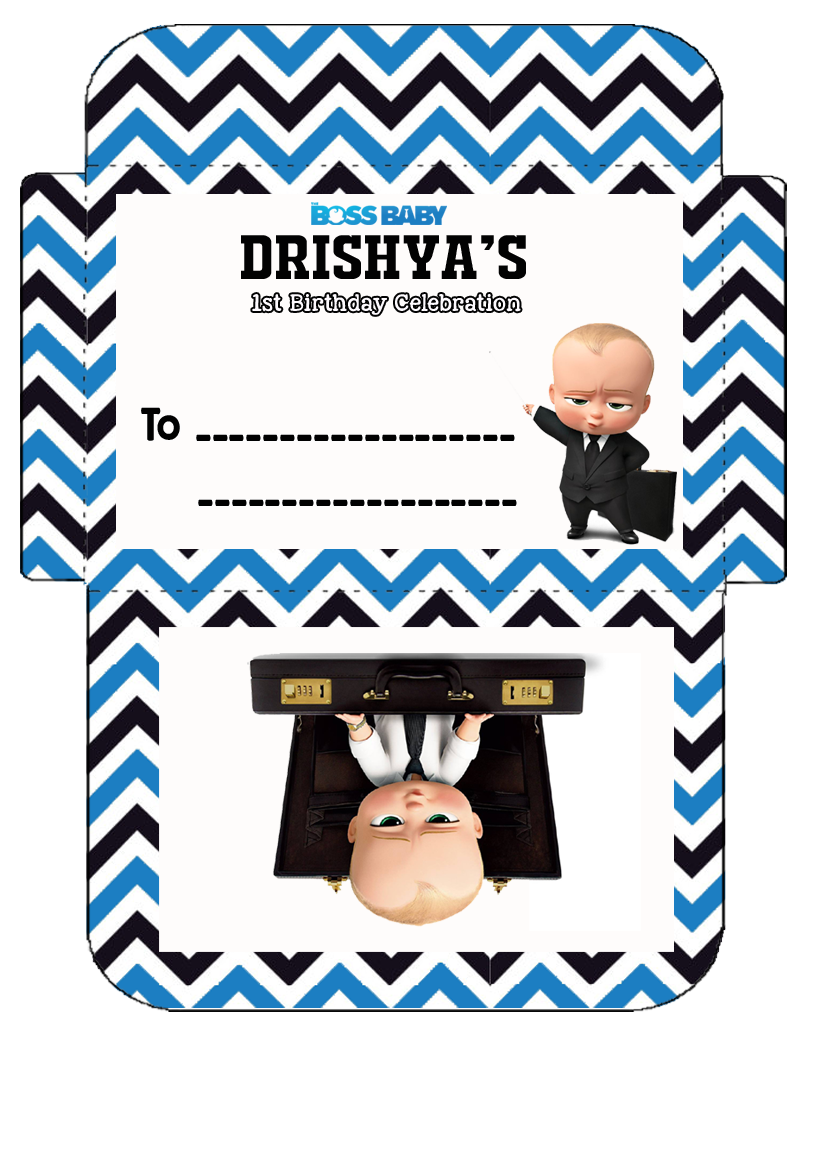 Boss Baby Invitation Card Envelopes (16 Pcs)