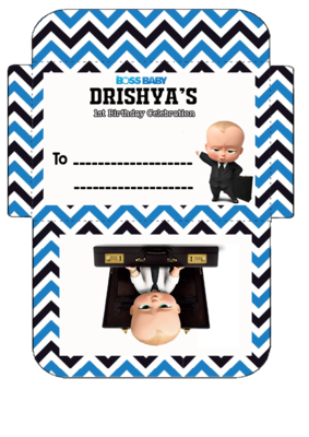 Boss Baby Invitation Card Envelopes (16 Pcs)