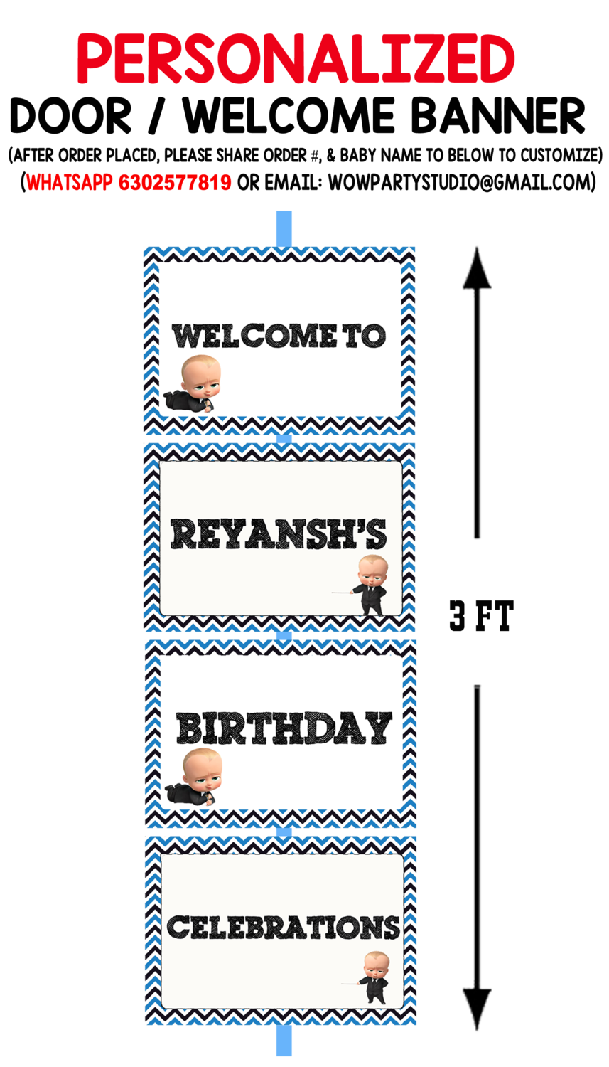 Boss Baby - Door / Welcome Banner (3ft)