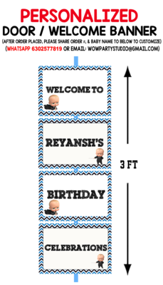 Boss Baby - Door / Welcome Banner (3ft)
