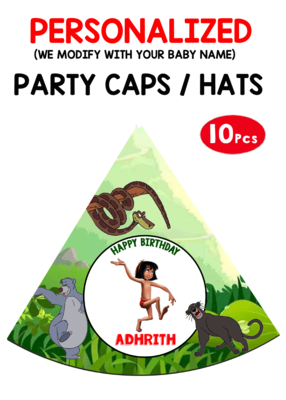 Jungle Party Caps / Hats (10 Pcs)