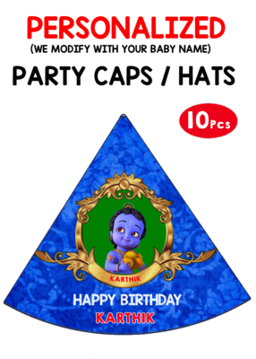 Little krishna Party Caps / Hats (10 Pcs)