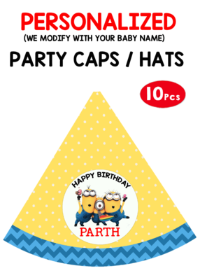 Minion Party Caps / Hats (10 Pcs)