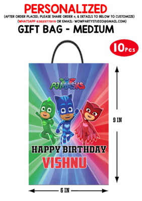 PJ Mask Gift Bag - Medium (10 Pcs)