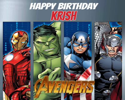 Avengers Backdrop / Background Banner (4ft x 5ft)