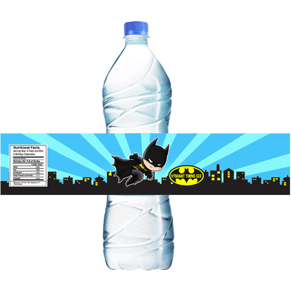 Batman Water Bottle Wrappers (10Pcs)
