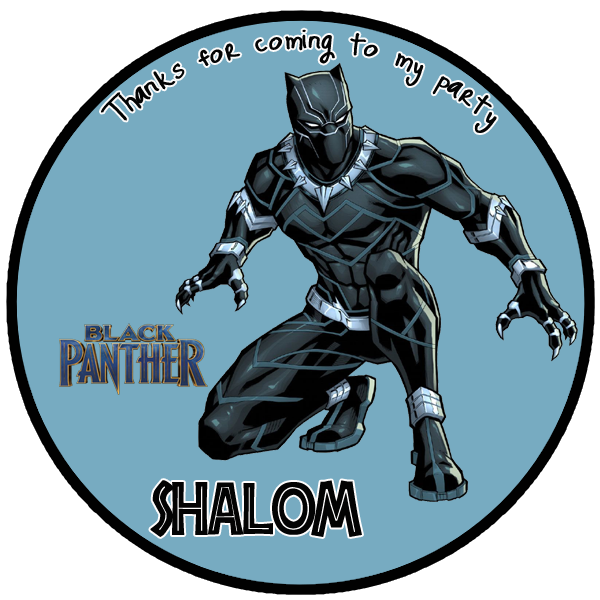 Black Panther Thank you Tags (24 Pcs)