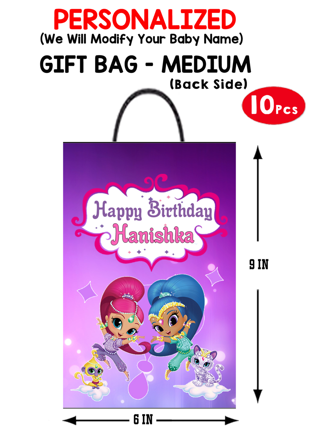 Shimmer &amp; Shine Gift Bag - Medium (10 Pcs)