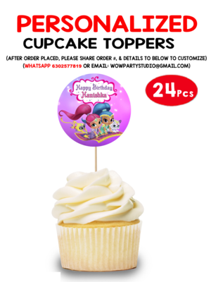 Shimmer & Shine Cupcake Topper (24 Pcs)