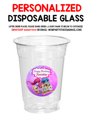 Shimmer &amp; Shine Plastic /  Mocktail  Disposable Glass (24 Pcs)