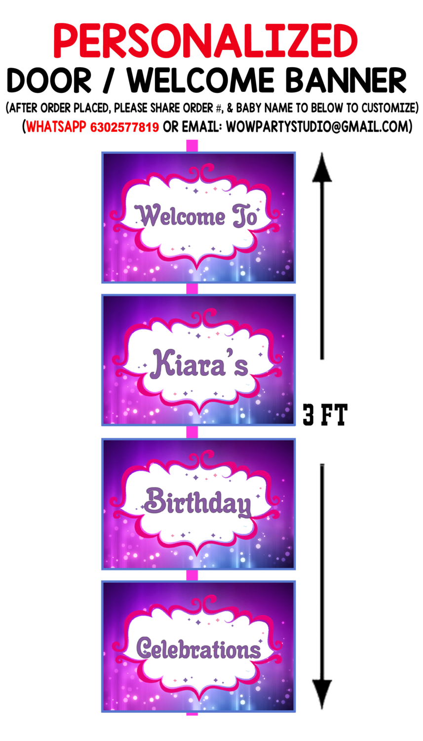 Shimmer &amp; Shine Door / Welcome Banner (2.5ft)