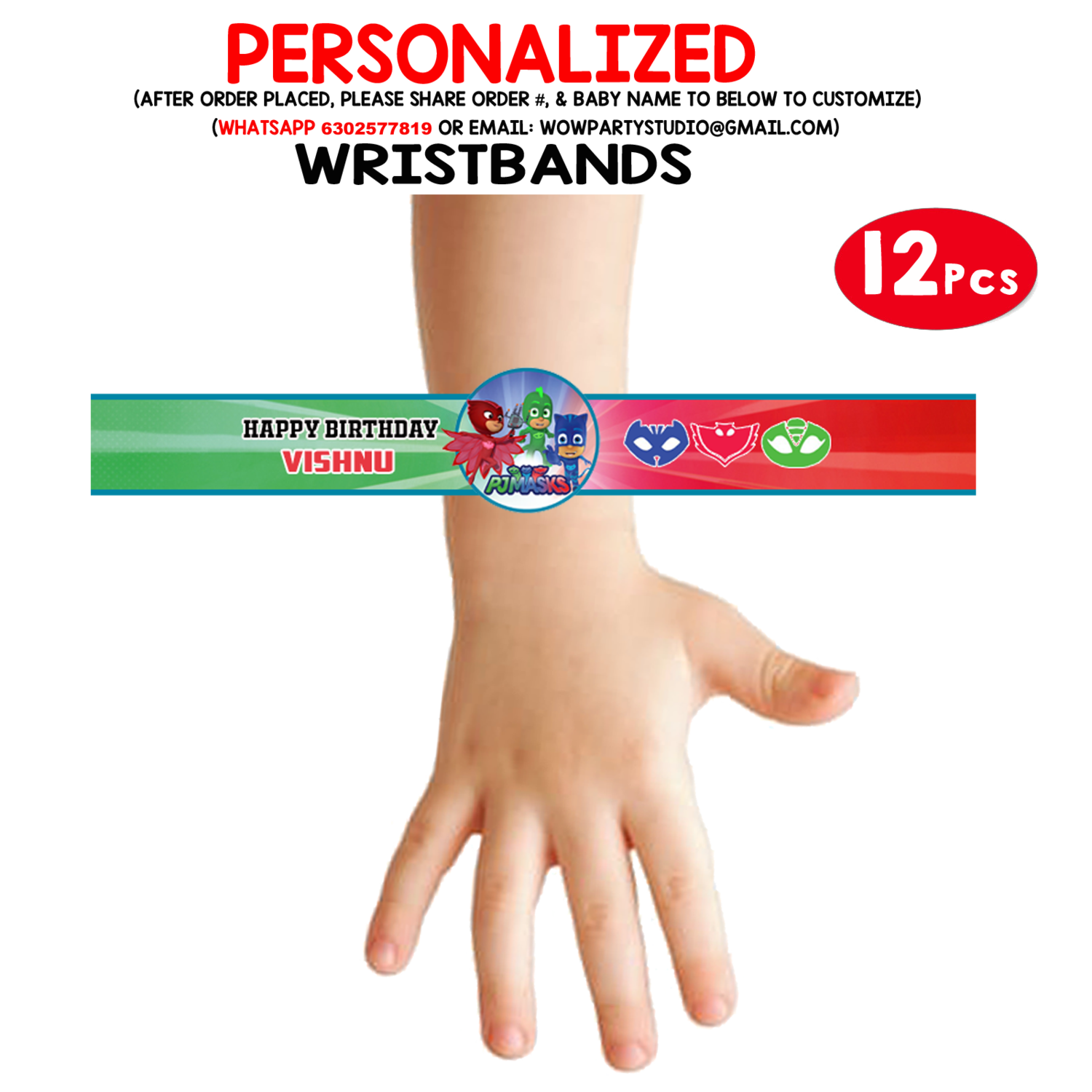 PJMask - Wristbands (12 Pcs)