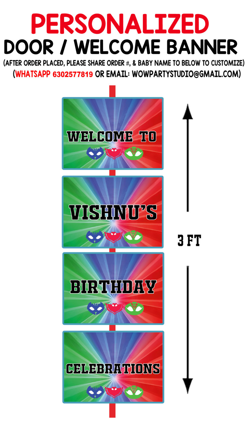PJMask - Door / Welcome Banner (3ft)